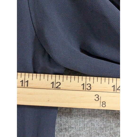 Sweet Storm Dress Peek a Boo Sleeve Navy Orange Detail Womans Size Small - Picture 10 of 16